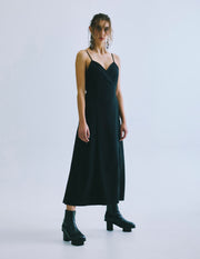 Wool rap cami dress