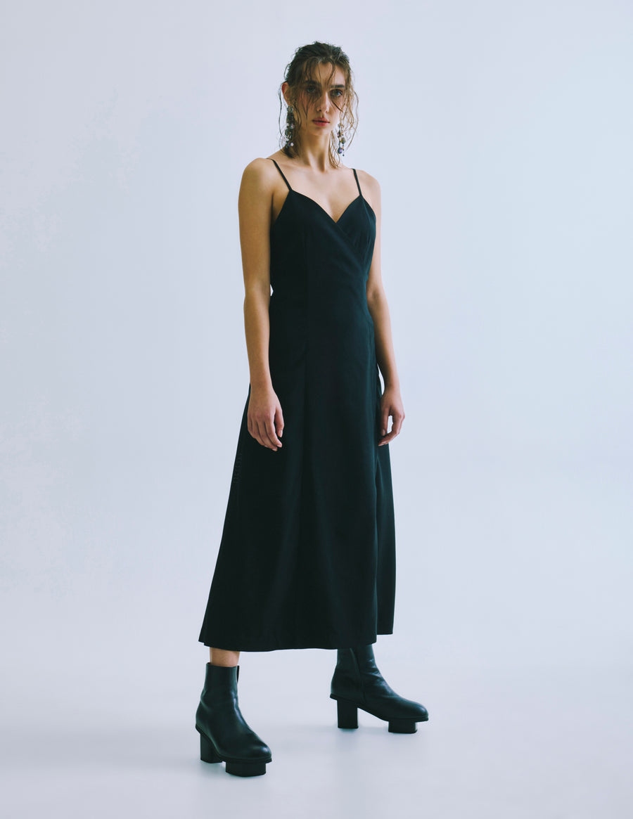 Wool rap cami dress