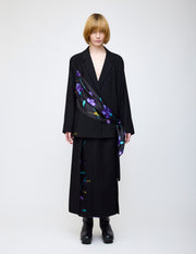 Nocturne bloom draped jacket -Purple-
