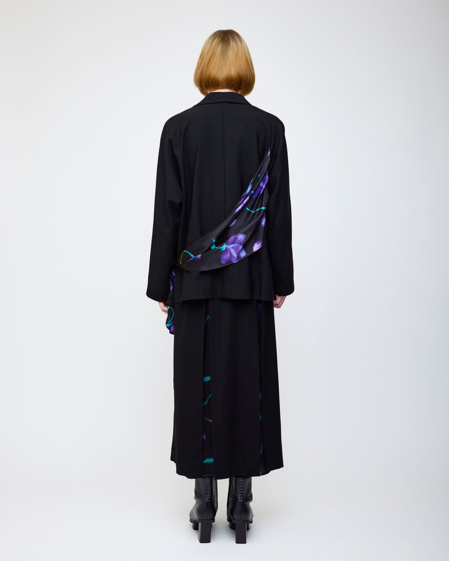 Nocturne bloom draped jacket -Purple-