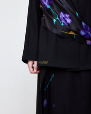 Nocturne bloom draped jacket -Purple-