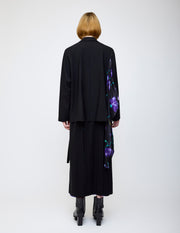 Nocturne bloom draped jacket -Purple-