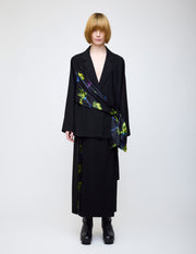 Nocturne bloom draped jacket -Yellow-