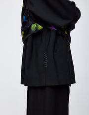 Nocturne bloom draped jacket -Yellow-