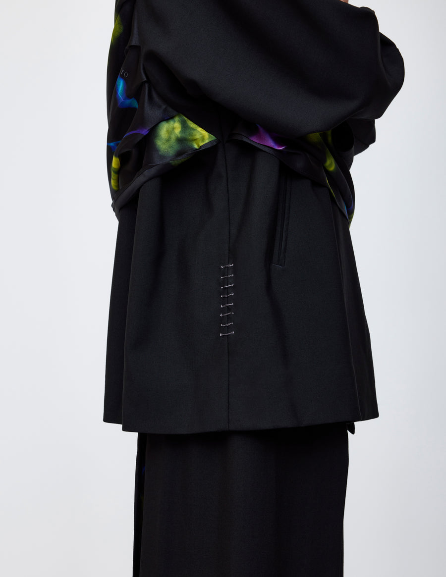 Nocturne bloom draped jacket -Yellow-