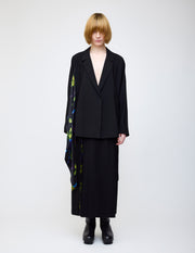 Nocturne bloom draped jacket -Yellow-