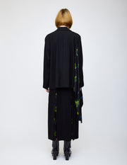 Nocturne bloom draped jacket -Yellow-