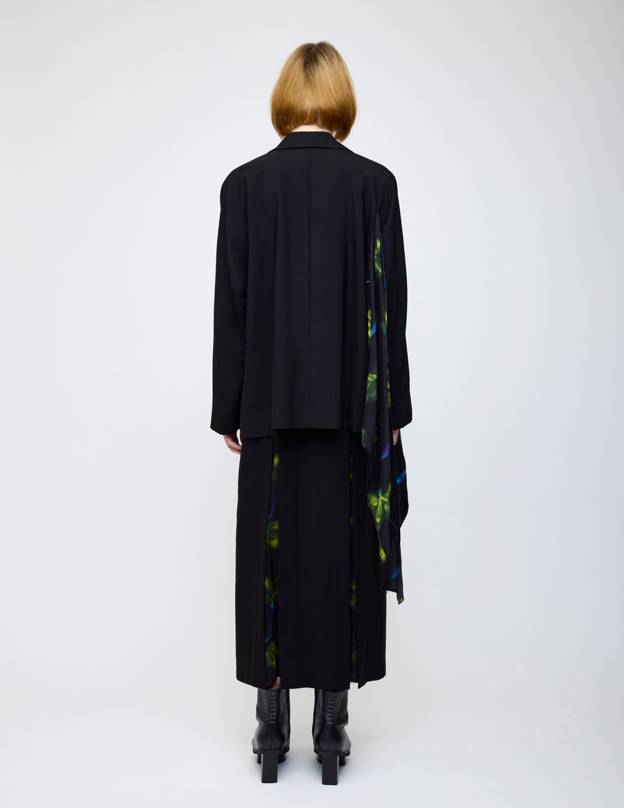 Nocturne bloom draped jacket -Yellow-