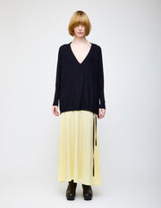 Kimono sleeve knit -Black-