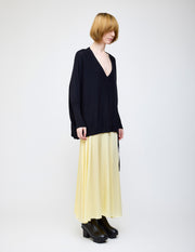 Kimono sleeve knit -Black-