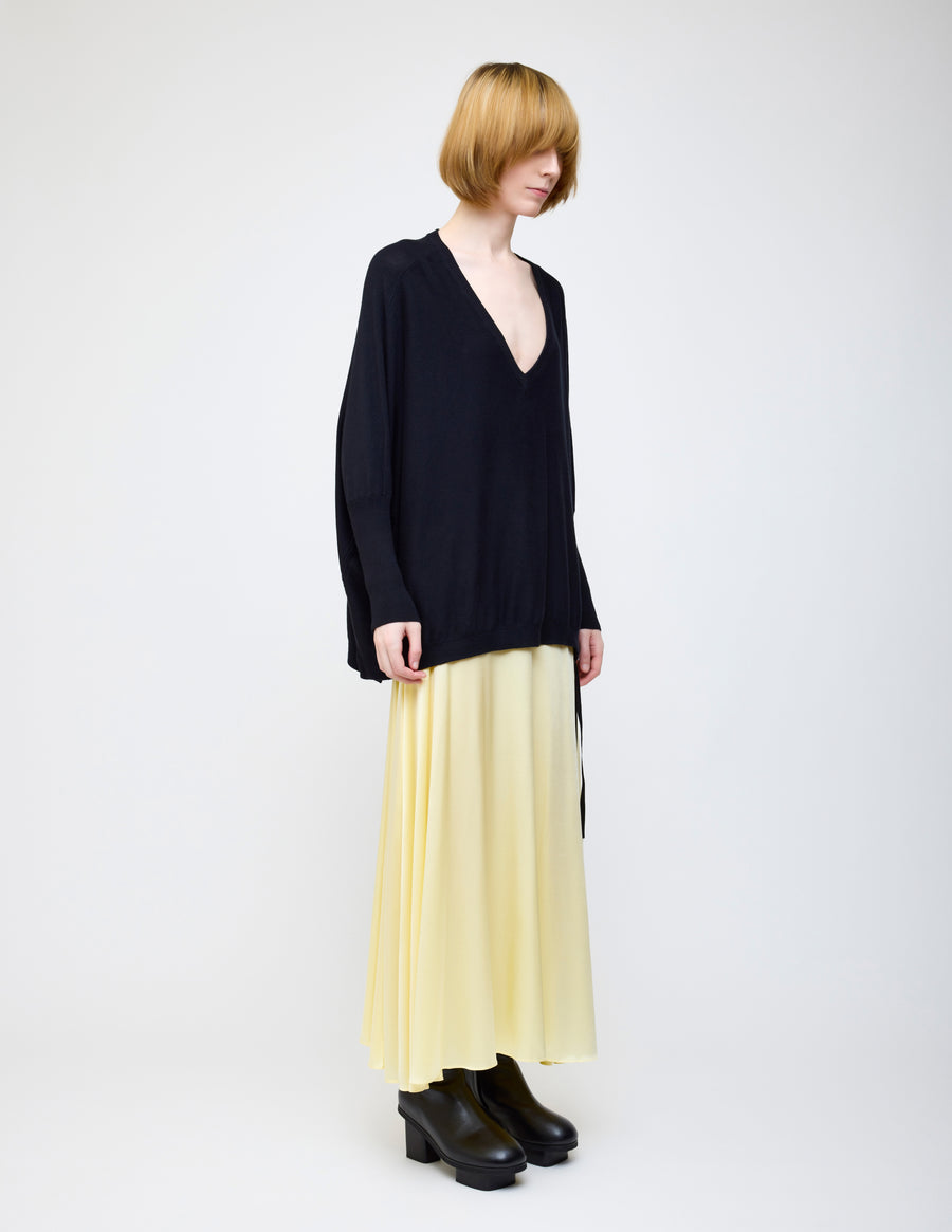 Kimono sleeve knit -Black-