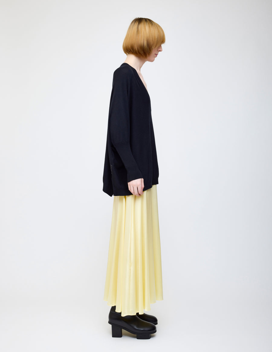 Kimono sleeve knit -Black-