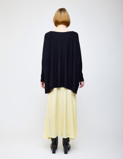 Kimono sleeve knit -Black-