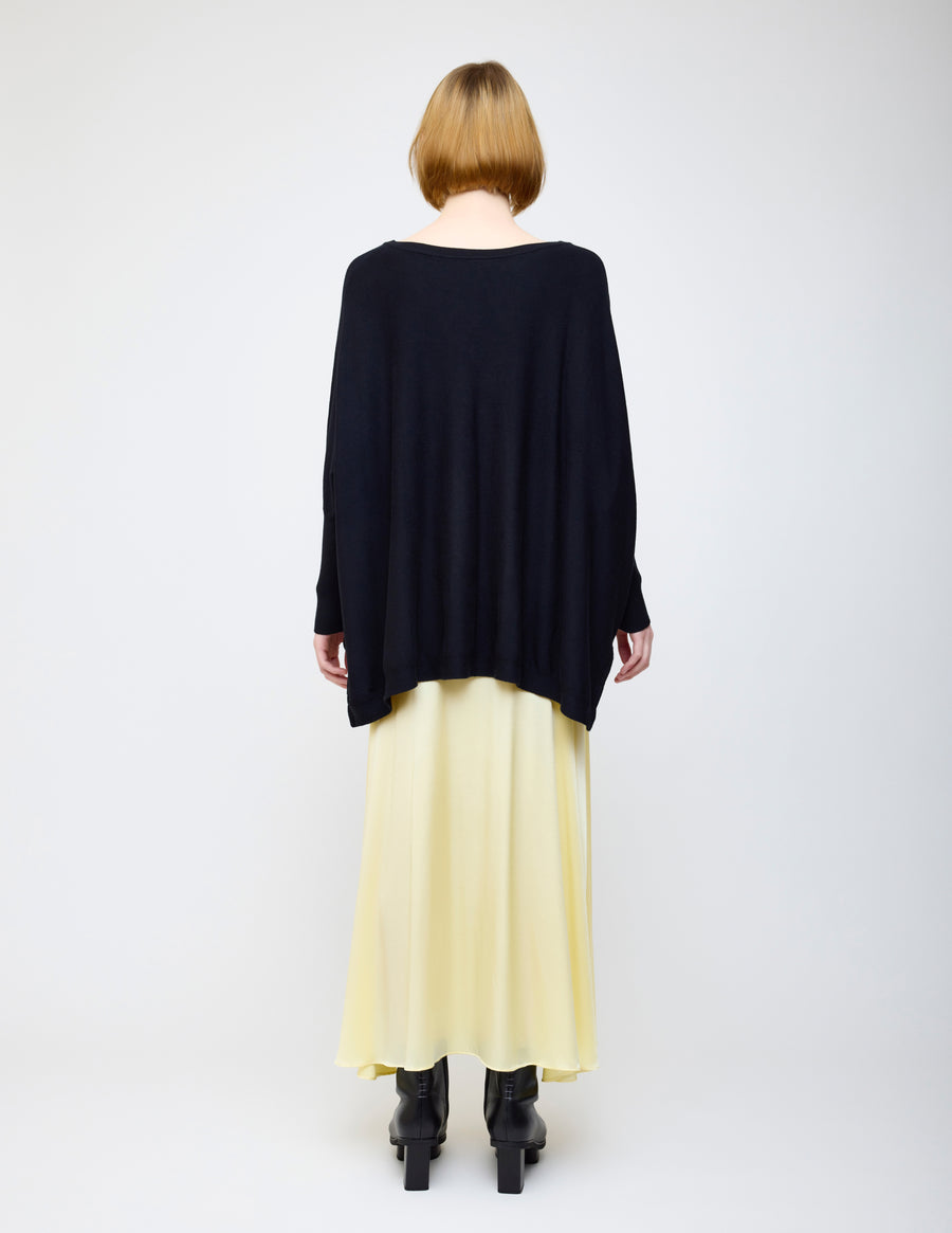 Kimono sleeve knit -Black-