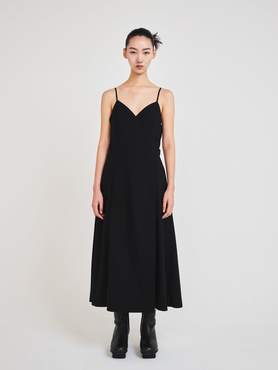 Wool rap cami dress