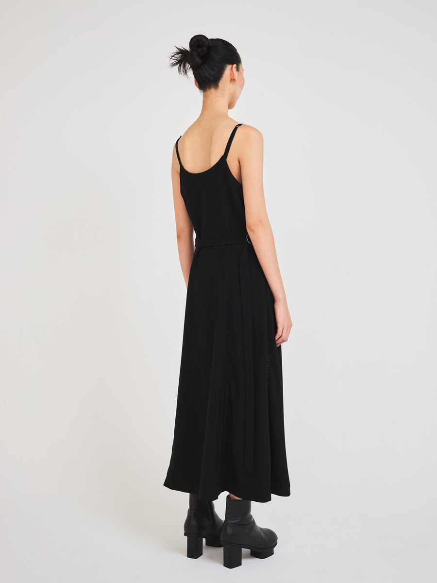 Wool rap cami dress
