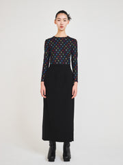 Wool rap skirt
