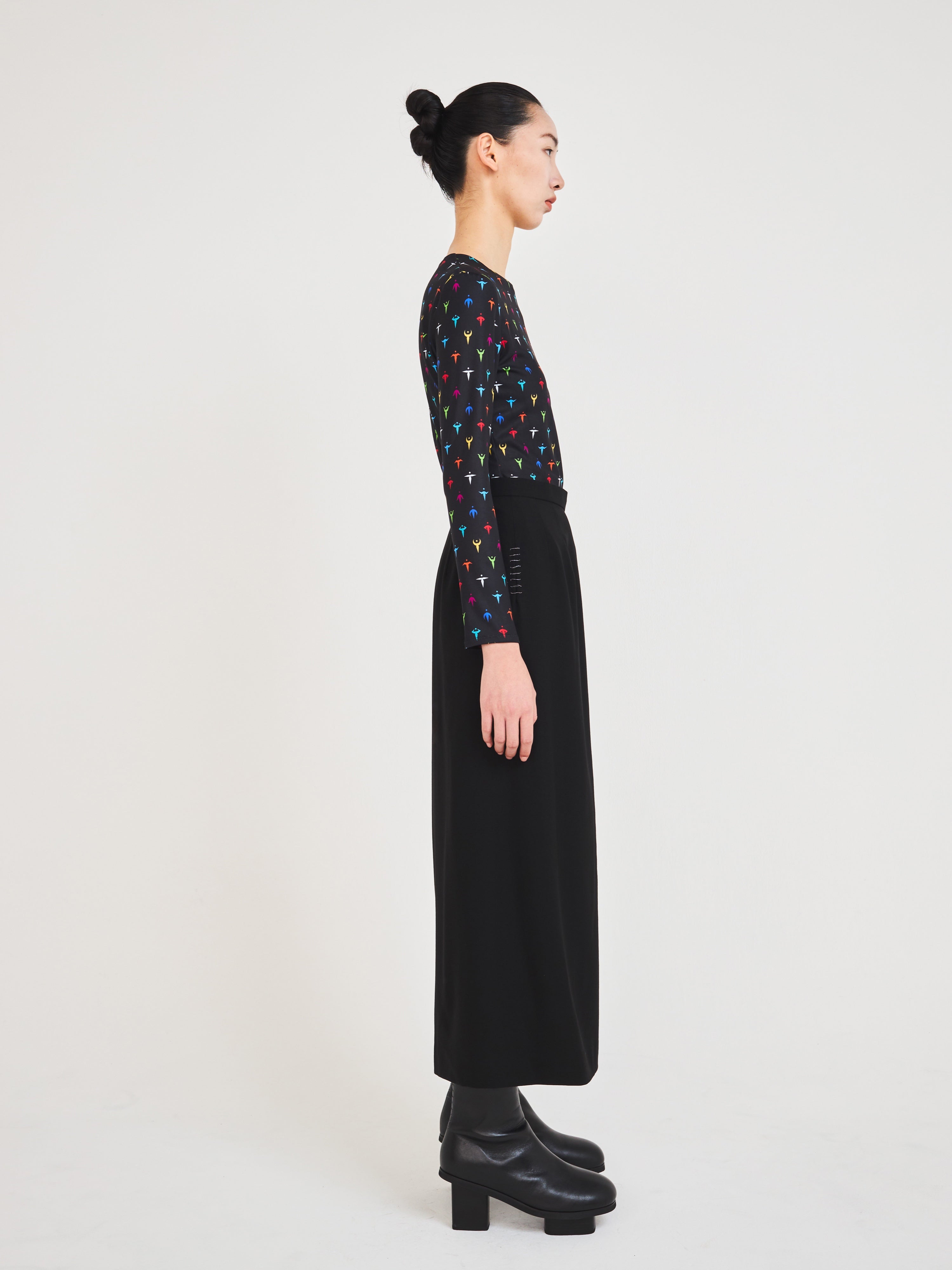 Wool rap skirt