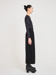 Wool rap skirt