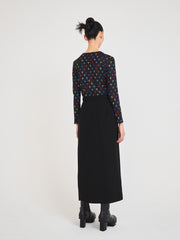 Wool rap skirt