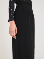 Wool rap skirt