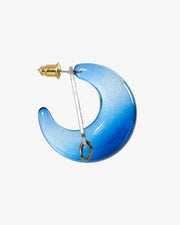 Blue Hour Resin Hoop Earring