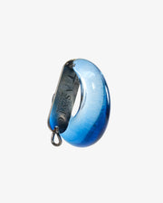 Blue Hour Resin Hoop Earring