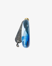 Blue Hour Resin Hoop Earring