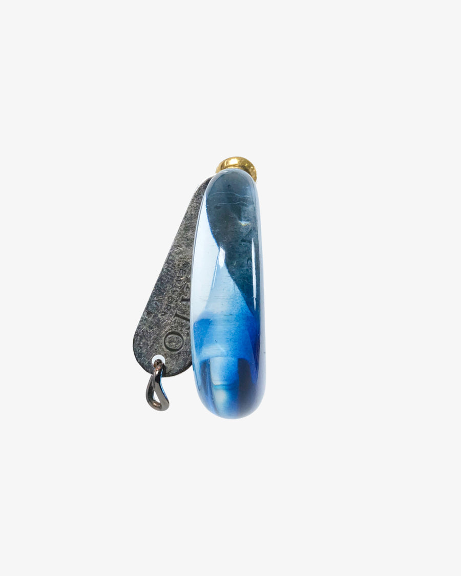 Blue Hour Resin Hoop Earring
