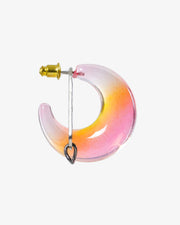 Afterglow Resin Hoop Earring