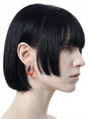 Afterglow Resin Hoop Earring