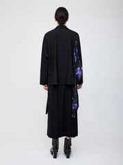 Nocturne bloom draped jacket -Purple-