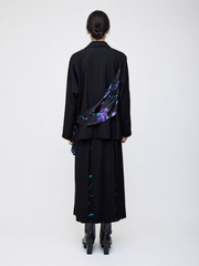Nocturne bloom draped jacket -Purple-