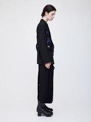 Nocturne bloom draped jacket -Purple-