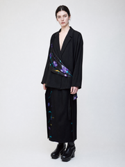 Nocturne bloom draped jacket -Purple-