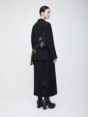 Nocturne bloom draped jacket -Yellow-