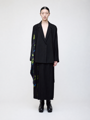Nocturne bloom draped jacket -Yellow-