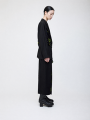 Nocturne bloom draped jacket -Yellow-