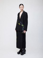 Nocturne bloom draped jacket -Yellow-