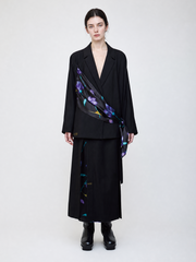 Nocturne bloom draped jacket -Purple-
