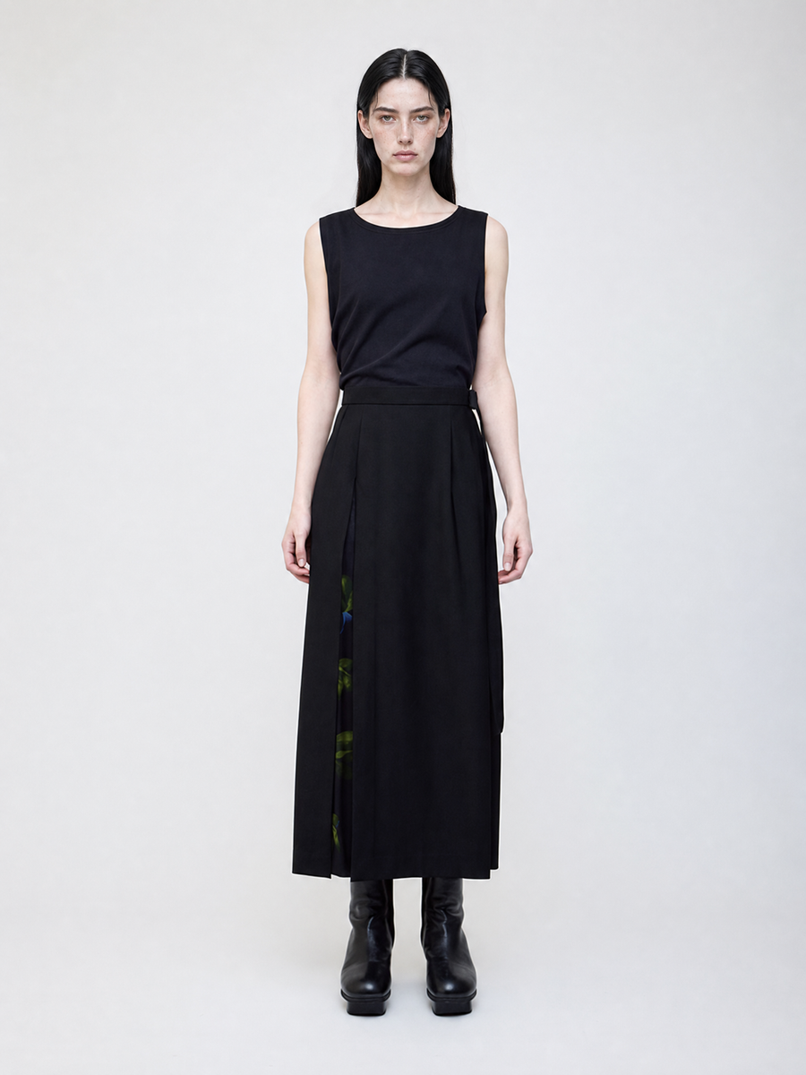 Nocturne bloom skirt -Yellow-