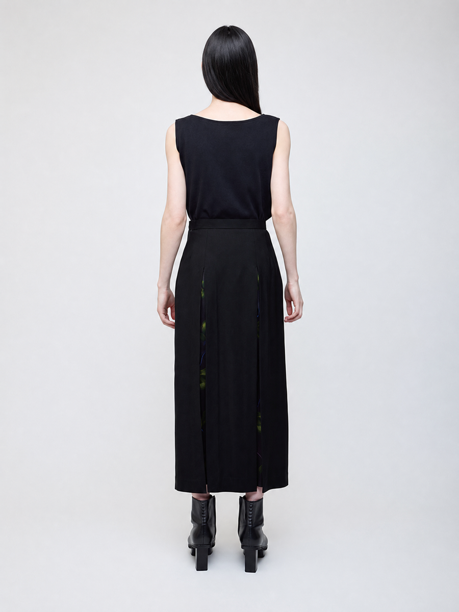 Nocturne bloom skirt -Yellow-