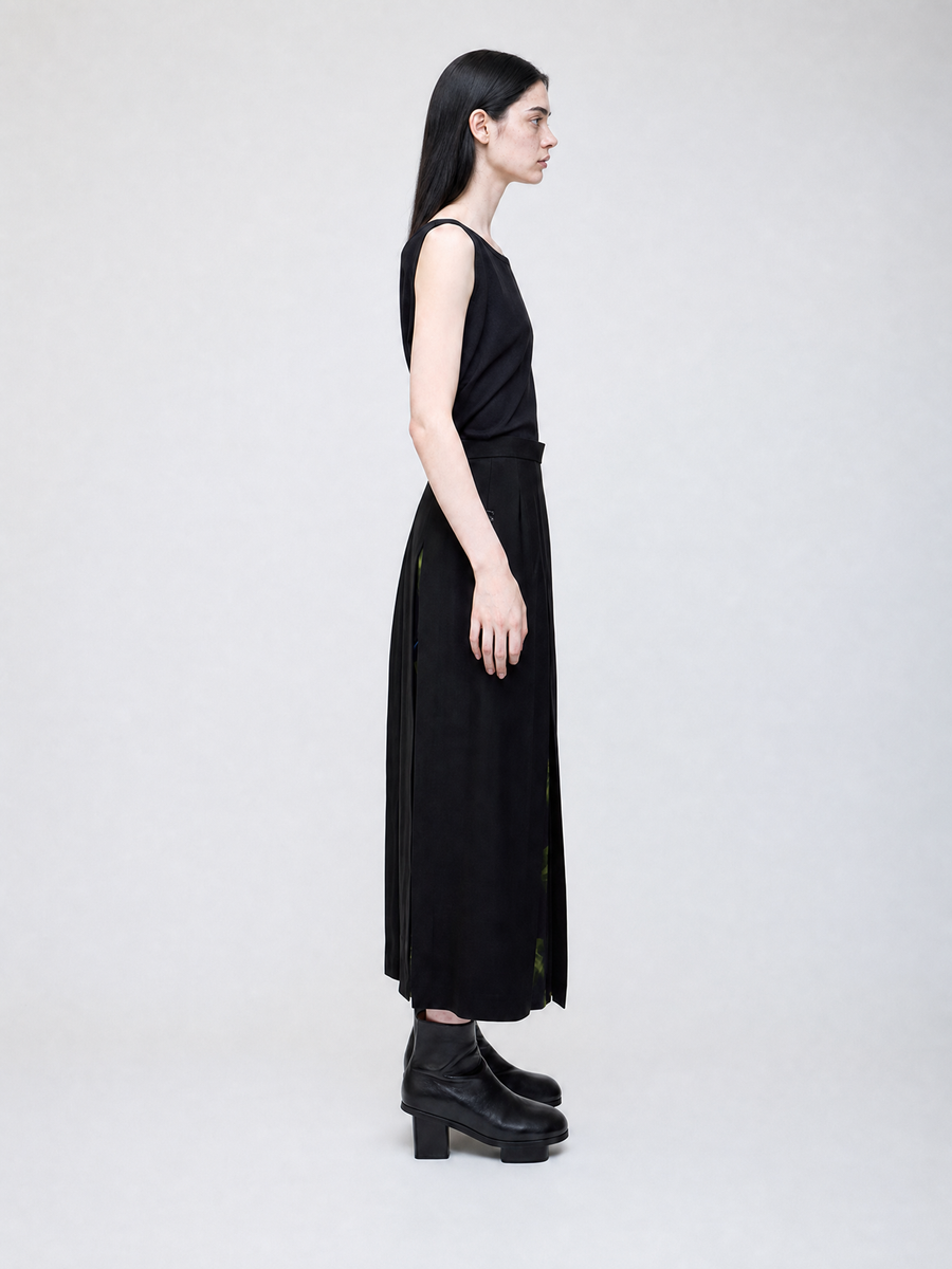 Nocturne bloom skirt -Yellow-