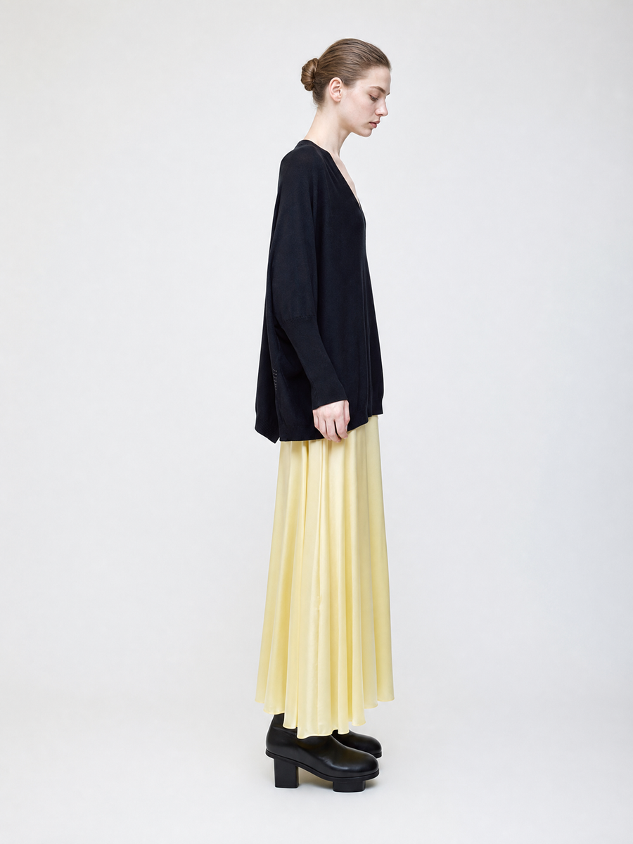 Kimono sleeve knit -Black-