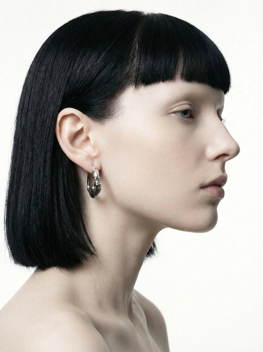 Eternal Embrace Sculptural Hoop Earring