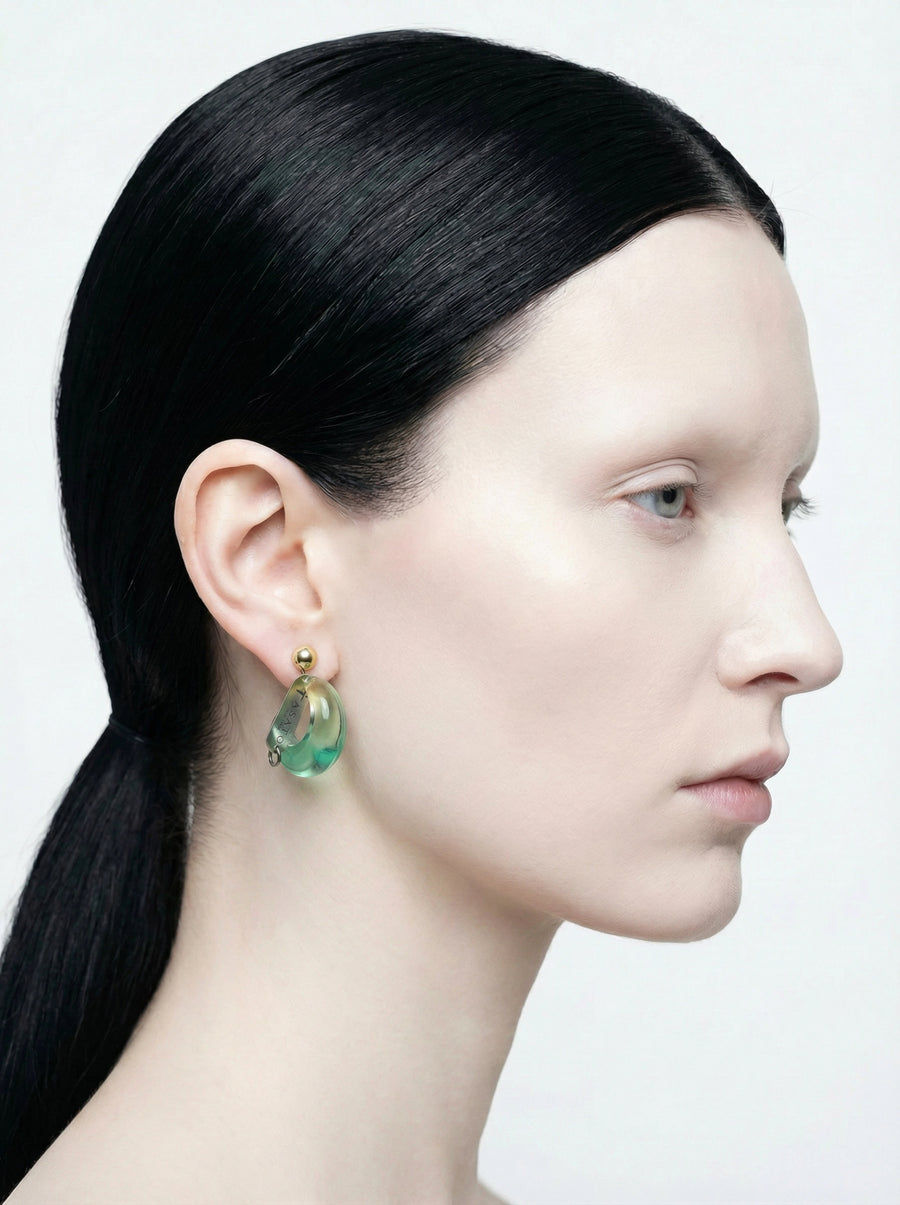 Aurora Resin Hoop Earring